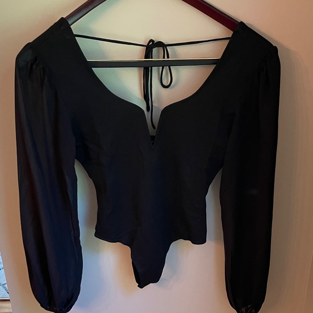 Lulus black long sleeve body suit